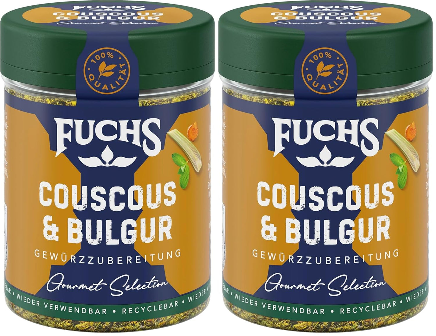 Fuchs Kruiden Gourmet Selectie Midden-Oosten/Afrika - Couscous en Bulgur Kruidenmix Hervulbare Kruidenmix voor het kruiden van Bulgur Gerechten Vegan 55g