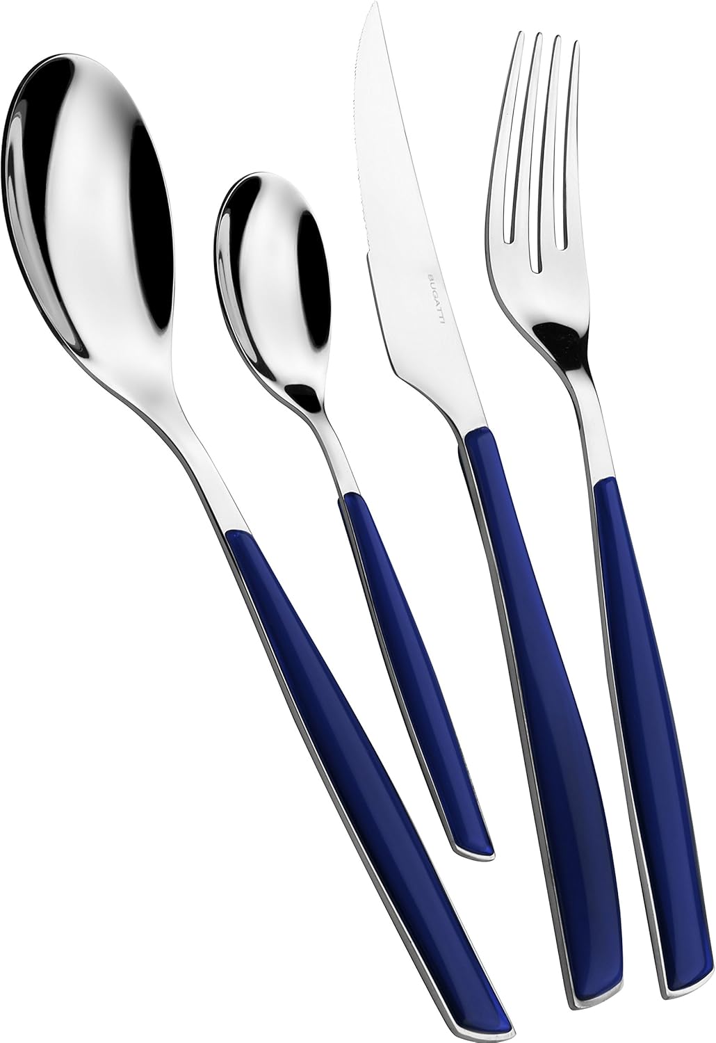 BUGATTI Glamour, bestekset voor 6 personen, 24-delig roestvrij staal 18/10 Naty Shop nachtblauw
