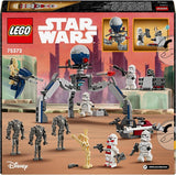 LEGO Star Wars 75372 Clone Trooper & Battle Droid Battle Pack, incl. 4 minifiguren, 5 droids en speeder-motorfiets met schieter - Constructiespeelgoed voor jongens en meisjes vanaf 7 jaar Bouwsets Besuche in LEGO-Store