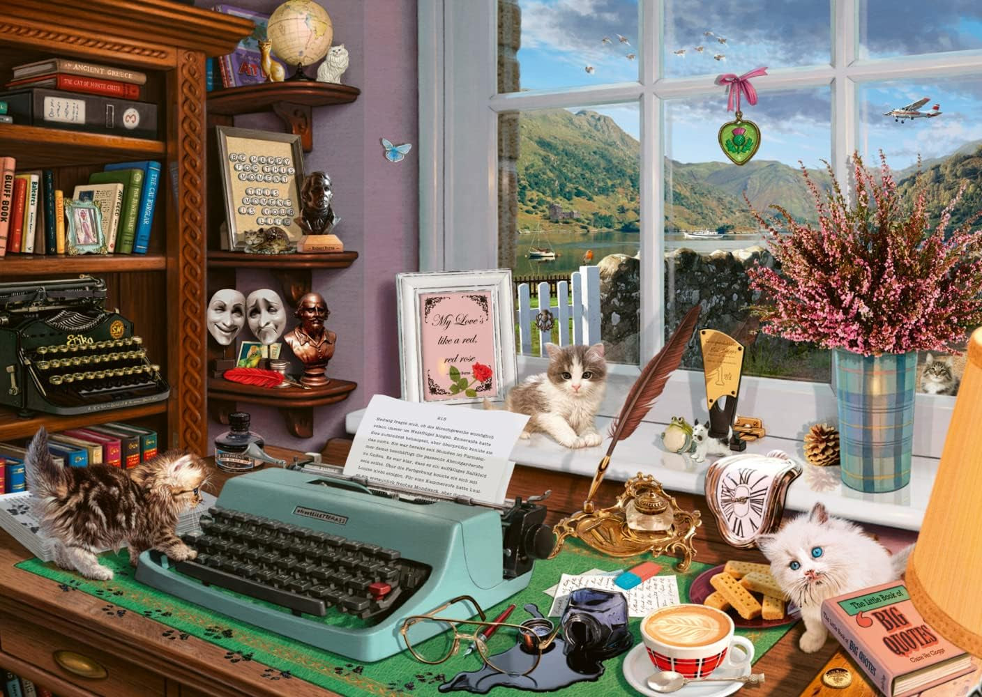 Schmidt Spiele 59920 Op kantoor, 1000 stukjes Geheime puzzel Puzzel Naty Shop
