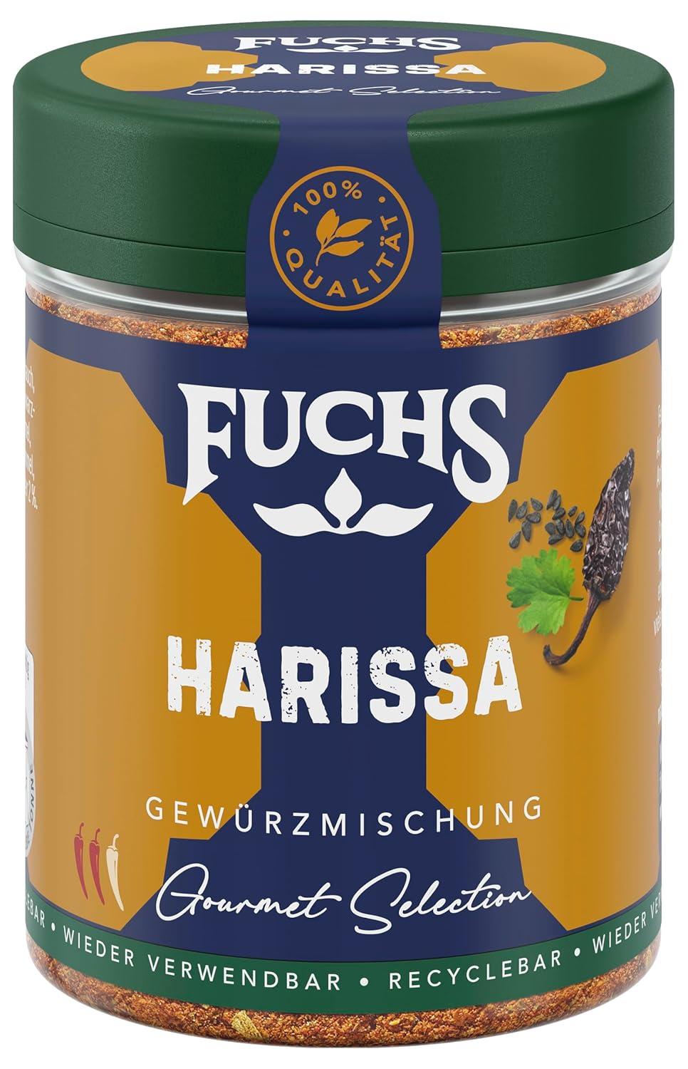 Fuchs Kruiden Gourmet Selectie Midden-Oosten/Afrika - Couscous en Bulgur Kruidenmix Hervulbare Kruidenmix voor het kruiden van Bulgur Gerechten Vegan 55g