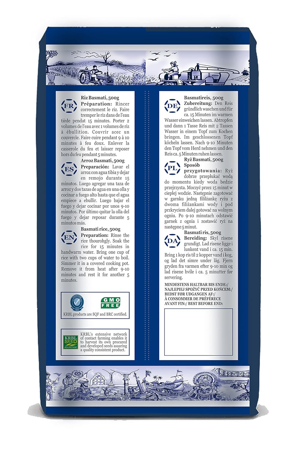 INDIA GATE Premium Basmati Rijst – Aromatische, fijne langkorrelige rijst uit India, fijne langkorrelige (1 x 500 g)