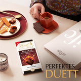 Lindt EXCELLENCE deegstukken met pailletten en karamel - fijne donkere chocolade met intense cacaosmaak