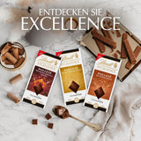 Lindt EXCELLENCE deegstukken met pailletten en karamel - fijne donkere chocolade met intense cacaosmaak