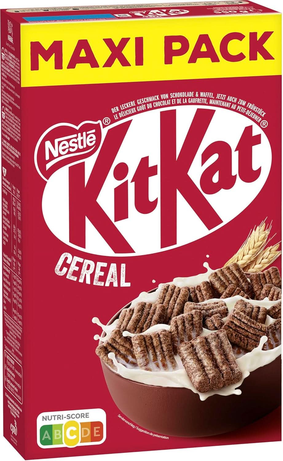 Nestlé KITKAT Cereals, knapperige ontbijtgranen met Kitkat-wafels, verpakking 8 x 550 gram Cereals Naty Shop