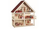 Roba Poppenhuis Poppenhuis met meubels en poppen Meisjesspeelgoed Natuurlijk hout Poppenhuizen Naty Shop Veelkleurig hout