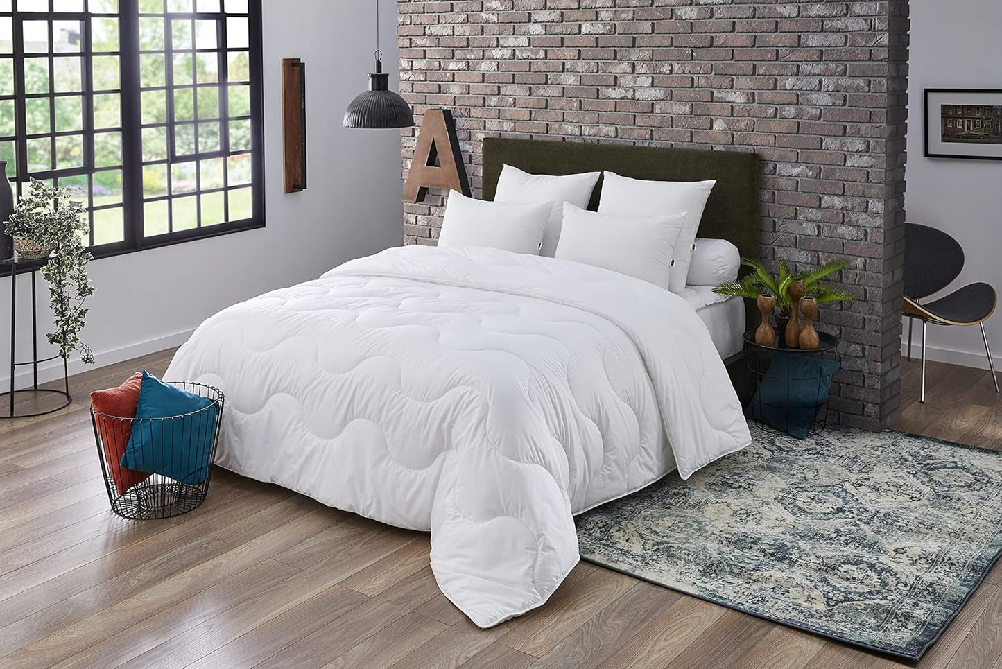DODO Quilt München Basic, polyester, wit, 150X220 cm Quilts en quilts Naty Shop 150X220 Cm