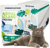 Nassfutter Alleinmenü Katze Volwassen Filets Kabeljau in Brühe Hoher Feuchtungsgehalt Packung, 12 x 85 g