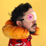 Croissant nekkussen en slaapmasker, oranje Naty Shop reiskussens
