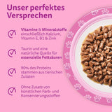 Whiskas Junior Classic Selection Natvoer voor katten in saus, 48 ​​zakjes, 12 x 85 g (4 stuks) - Hoogwaardig natvoer voor opgroeiende katten, 2 tot 12 maanden