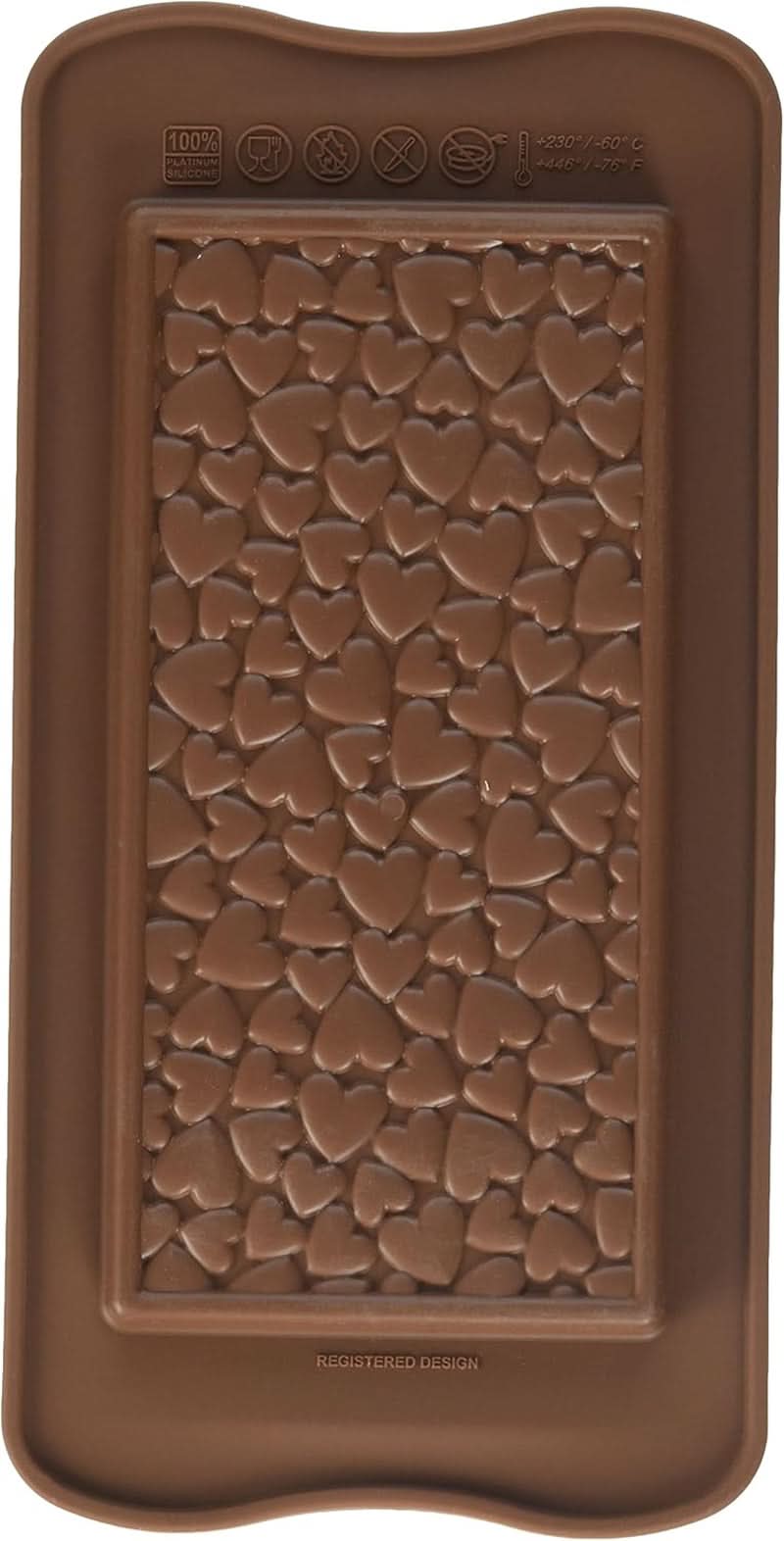 Silicone Form Silikomart Love Tablets 15,5 x 7,7 x H 0,9 cm, 85 ml, 1 holte (SCG38) Keuken Naty Shop