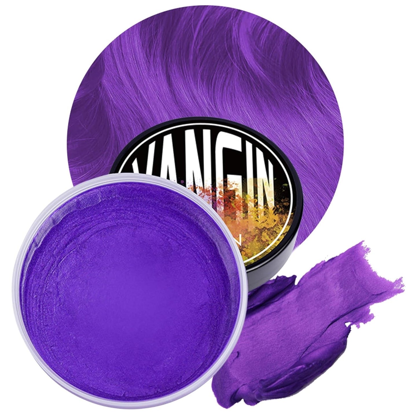 Groene Tijdelijke Haarverf, Styling Haarkleur voor Mannen Vrouwen, Natuurlijke Pommade, Haarverf Wax voor Feest, Cosplay & Halloween, Kerstmis, Crème Tijdelijke Haarverf (100g, Groen) Naty Shop Paarse Haarverf 1G (1 Pak)