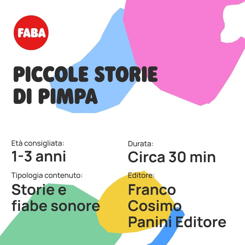 Geluidsfiguur - Kleine verhaaltjes van Pimpa - Verhalen en klanksprookjes voor jongens en meisjes 1-3 jaar - Hoorbaar met verhalen en +, educatief spel Italiaanse versie Bebe Toys Naty Shop