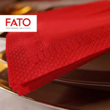 - Papieren wegwerpservetten, ideaal voor informele lunches en buffetten, 50-pack servetten, maat 33X33, 4-voudig, 2-laags, rood, 100% puur cellulosepapier, Fsc-gecertificeerd
