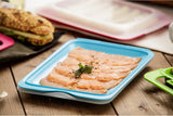 TATAY Fresh Slicer Box Set van 4, BPA-vrij, herbruikbaar, stapelbaar, vaatwasser en MWO, willekeurige kleuren. Afmetingen 17 cm x 3,2 cm x 25,2 cm Naty Shop voedselbewaardozen
