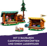 LEGO Friends Gezellige hutten op avonturenkamp, rollenspel voor buiten, kinderspeelgoed voor meisjes en jongens vanaf 7 jaar met 3 figuren en vos, kampeerspeelgoed 42624 Bouwsets Besuche den LEGO-Store