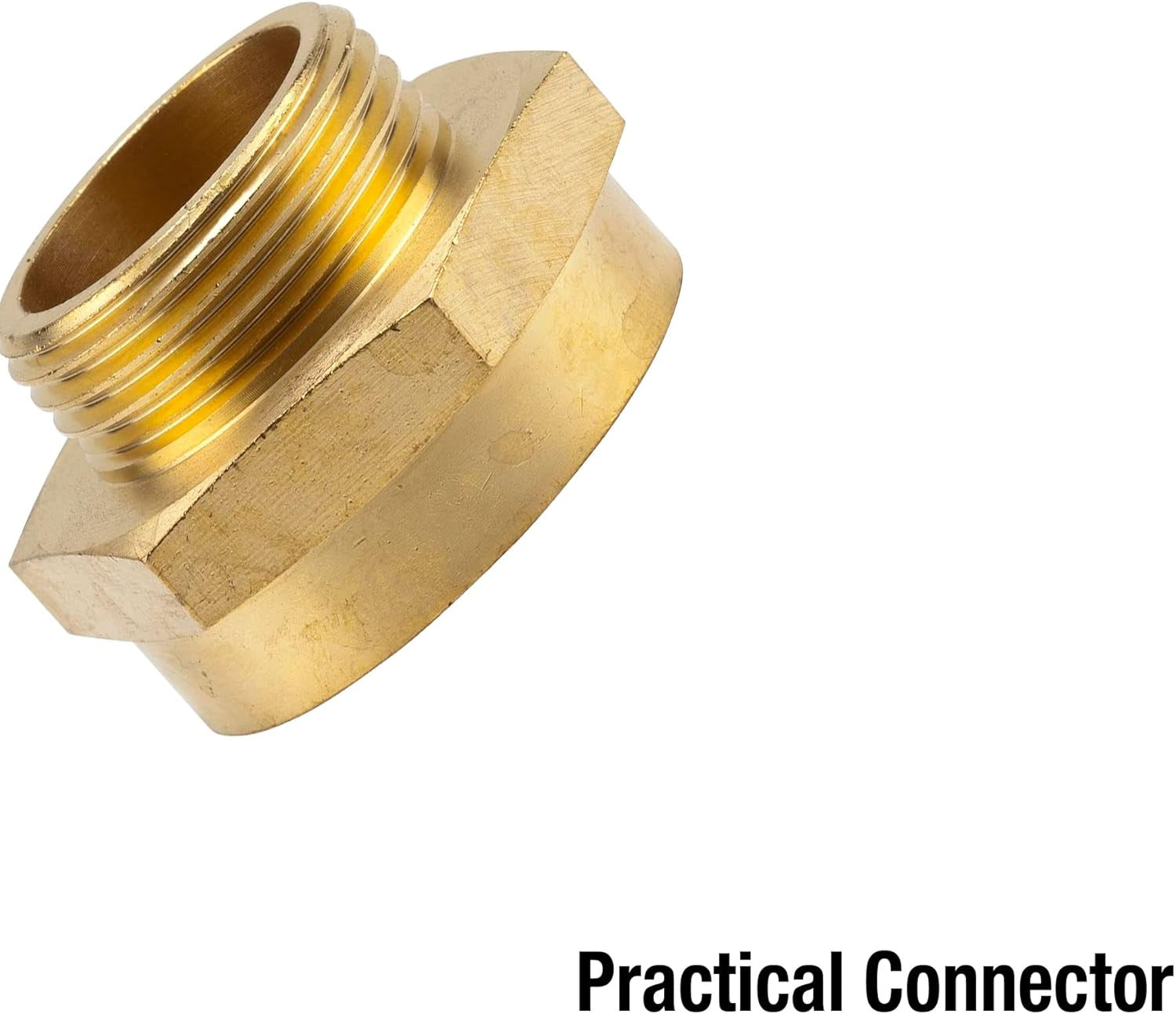 Gardena Messing Verloopnippel: Messing connector voor schroefdraadverloop bijv. voor pompen, 33,3 mm buitendraad (G 1 inch) / 42 mm binnendraad (G 1 1/4 inch) (7266-20)