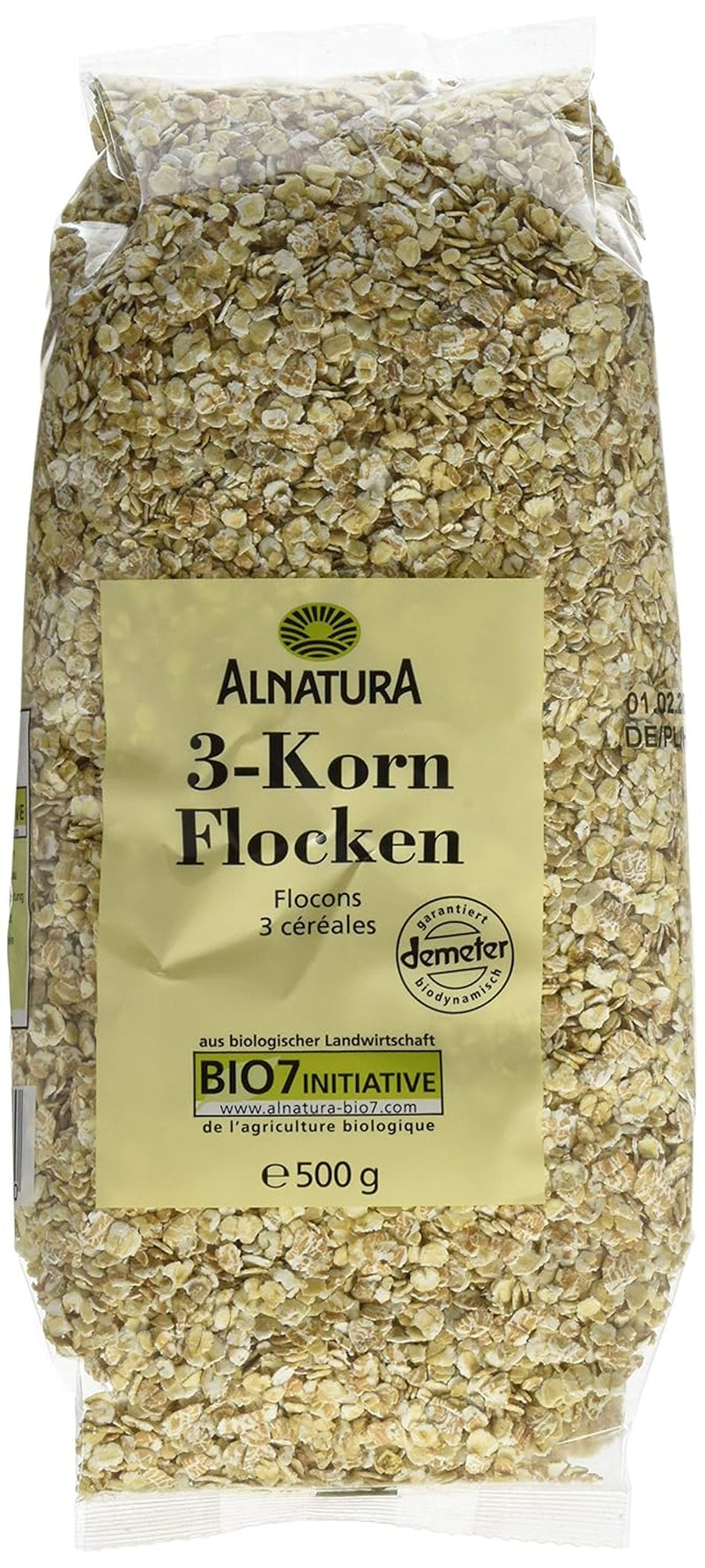 Bio 3-Korn Flocken, 500 G Granen Naty Shop Standaardtitel