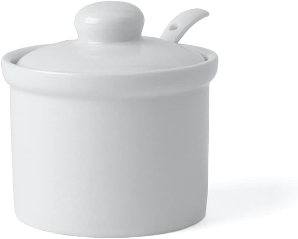 Holst porselein AT 216 FA1 bus 0,17 l vat met lepel, wit, 8,5 x 8,5 x 6,5 cm