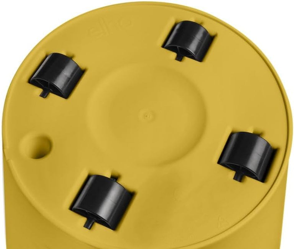 elho Loft Urban Round 40 - Bloempotten voor buiten - 100% gerecycled plastic - Ø 38,5 x H 35,3 cm - Geel/Oker