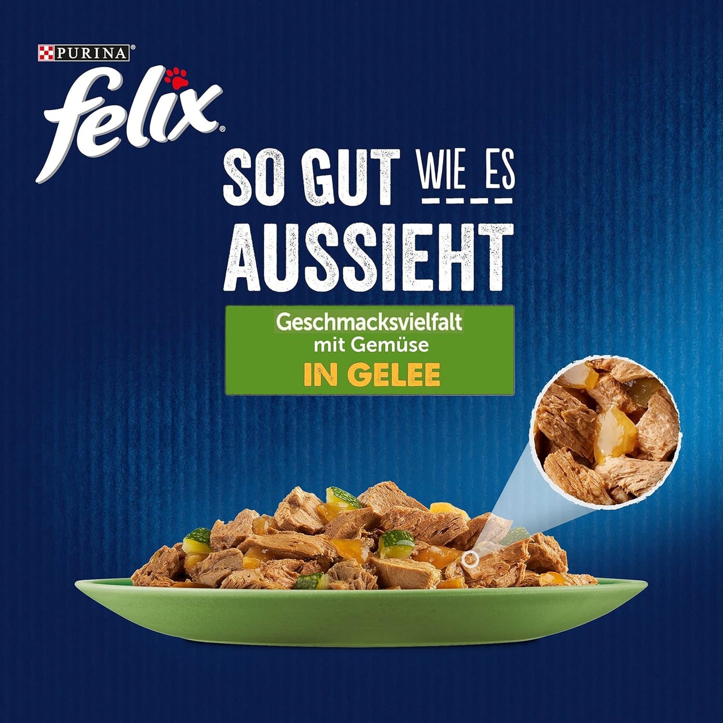 Felix Dus gut wie es aussieht Katzenfutter nass in Gelee, Sorten-Mix, 6er Pack (6 x 12 Beutel à 85g)