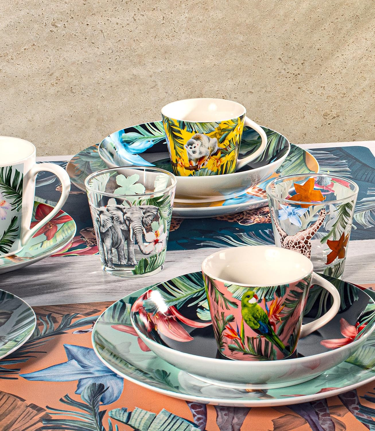 18-delig exotisch porseleinen Tavola servies