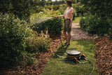 Fiskars Comfort L waterrad met wielen, all-inclusive bewateringsset, totaal bereik van 31,5 m, automatisch oprollen, universele tuinslang (Ø 13 mm), universele kraanaansluiting, 1071670