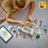 LEGO Friends Caravan, rollenspel-bouwset met een speelgoedcaravan, cadeau voor meisjes vanaf 7 jaar, creatieve speelset met 3 minifiguren en figuur van een fretdier 42663 Bouwsets Besuche in LEGO-Store