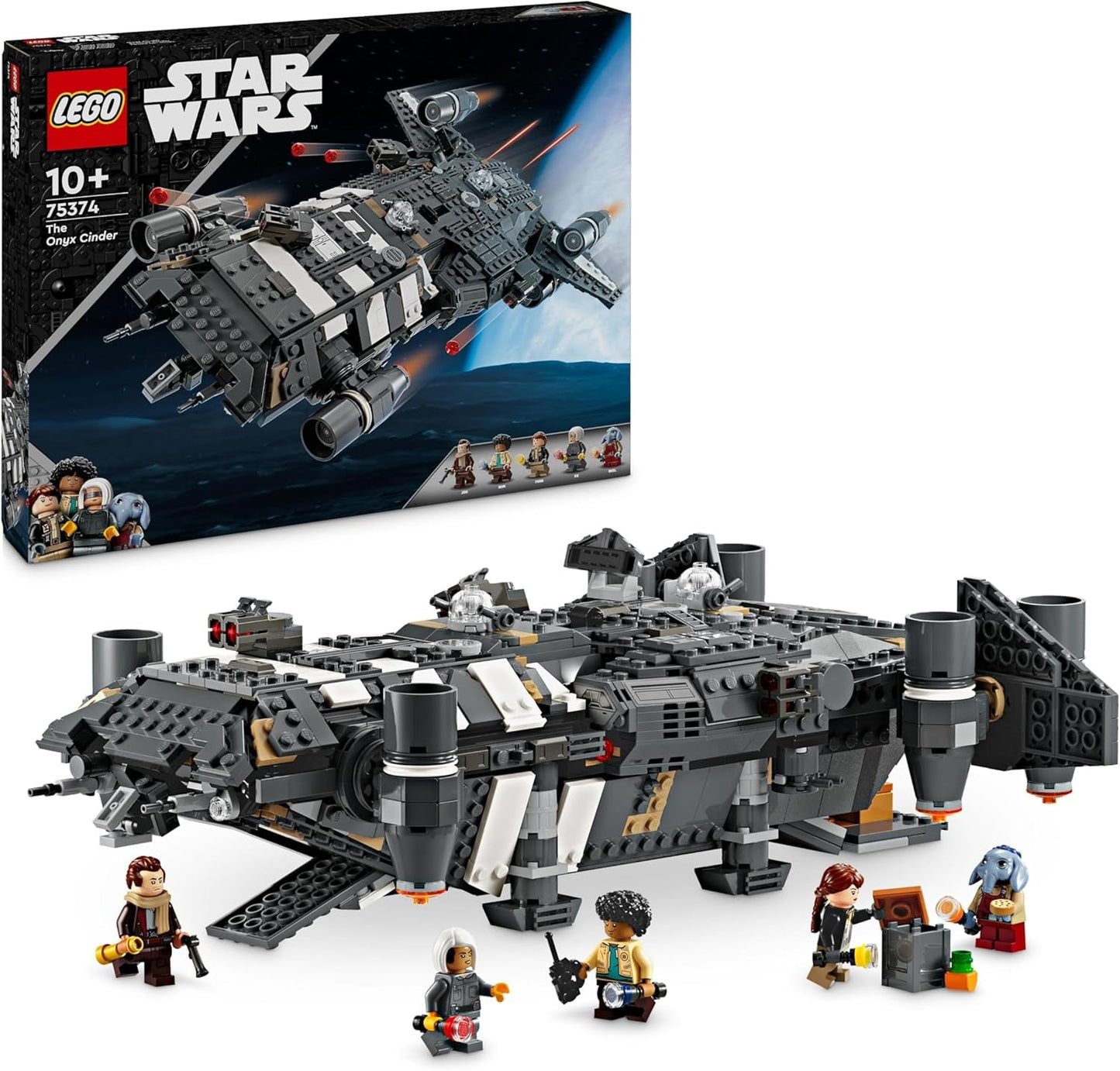 LEGO Star Wars: Skeleton Crew Onyx Cinder Bouw- en verzamelruimteschip met 5 personages voor jongens en meisjes, cadeau-idee voor fans vanaf 10 jaar 75374 Bouwsets Besuche in LEGO-Store Standaard titel