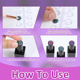 240 Stück Nagel Display Punkt Farbpunkte,Transparante Nail Art Display,Nagellack Displays Rund Für Nagelstudio en Anfänger,Diy Nail Art Nagelstudios
