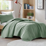 Comfort Spaces Kienna-dekbedset Luxe dubbelgestikte zomerdeken Lichtgewicht zacht beddengoed voor het hele jaar Bijpassende kussensloop Witte kingsize deken (264,2 x 228,6 cm) Naty Shop Dekbedden en dekbedden Sage Gland Twin/Twin Xl (66"X90")