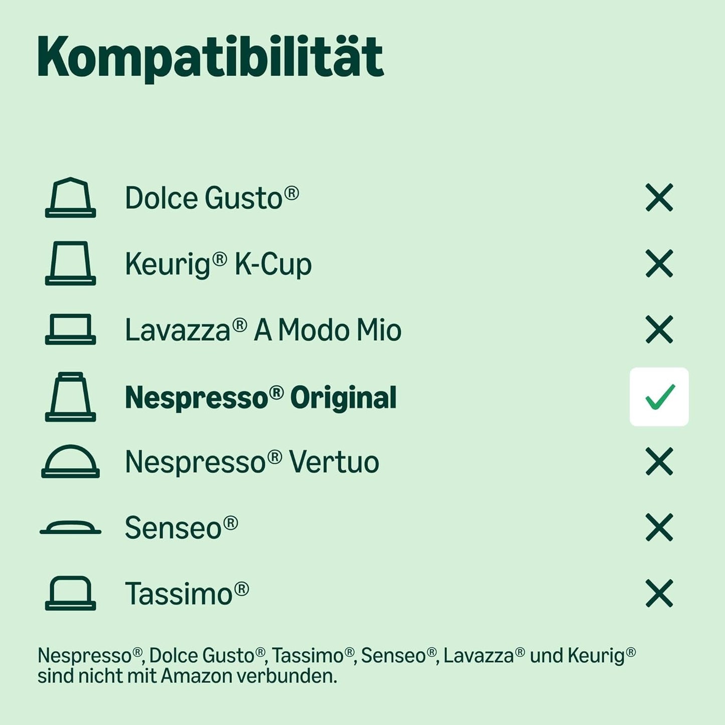 by Amazon Lungo Aluminium-Kaffeekapseln, compatibel met Nespresso, mittelgeröstet, 100 Stück (5 Packungen mit je 20 Stück) – Rainforest Alliance zertifiziert