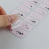 JMEOWIO Nagelfolie UV Hartend Schlange Stern UV Gel Nail Strips Nagelsticker Nagelaufkleber Nail Art Decoratie Nageldesign Zubehör