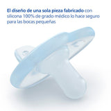 Philips AVENT Soothie - BPA-vrije fopspeen voor baby's van 0-6 maanden, blauw/lichtblauw (model SCF099/21)