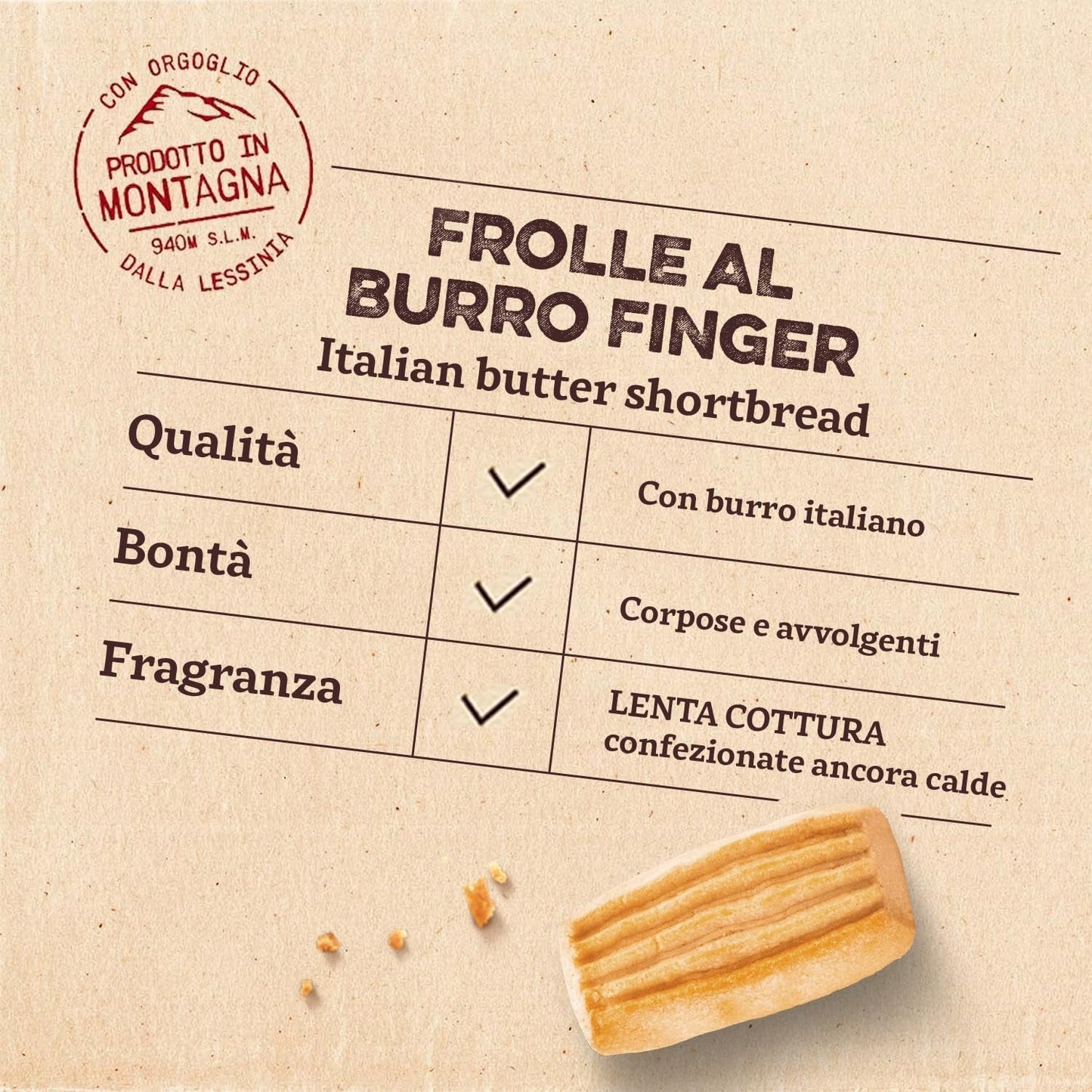 Frolle Al Burro-vingers. Biscotti Bereid Traditioneel Kom Una Volta. Ideaal Come Fine Pasto Goloso, Ma Anche Da Abbinare Al the O Al Caffè. Verpakking Ja 150 gr