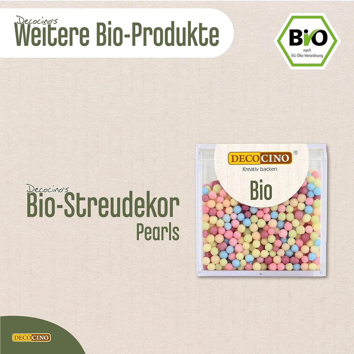 DECOCINO Biologische Dextrose Veganistische Suikerhagelslag, 60 gram Hagelslag Naty Shop