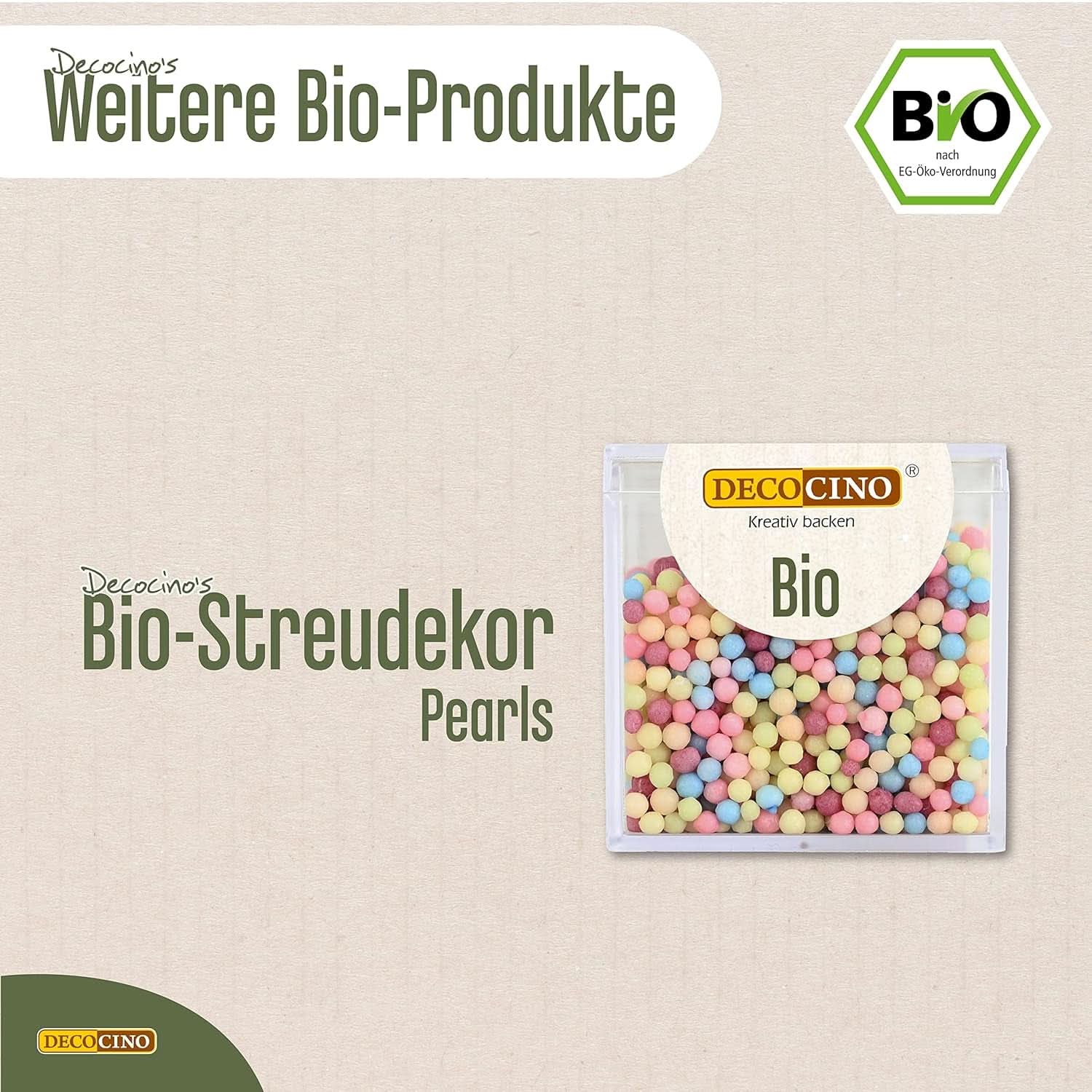 DECOCINO Biologische Dextrose Veganistische Suikerhagelslag, 60 gram Hagelslag Naty Shop