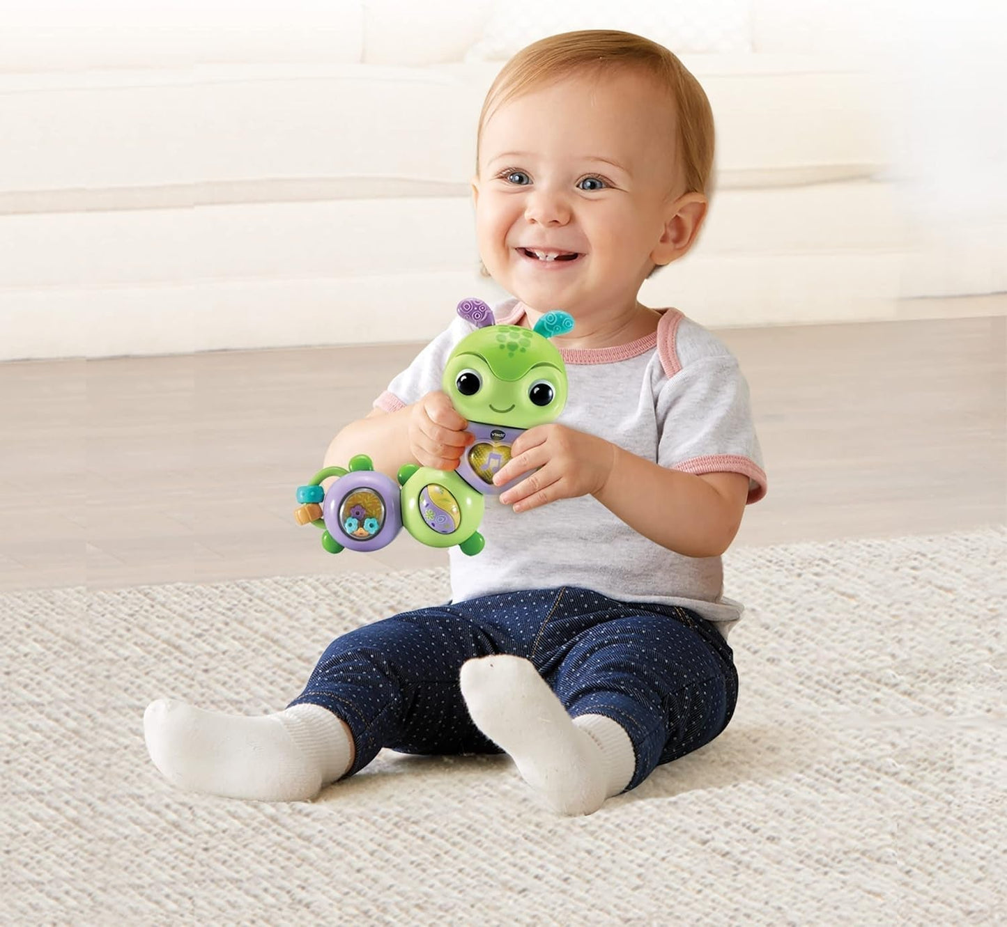 VTech Baby Spinning Fun Caterpillar - Praten en zingen Interactief speelgoed met bel en motoriek - Voor 6-24 maanden Babyspeelgoed Naty Shop