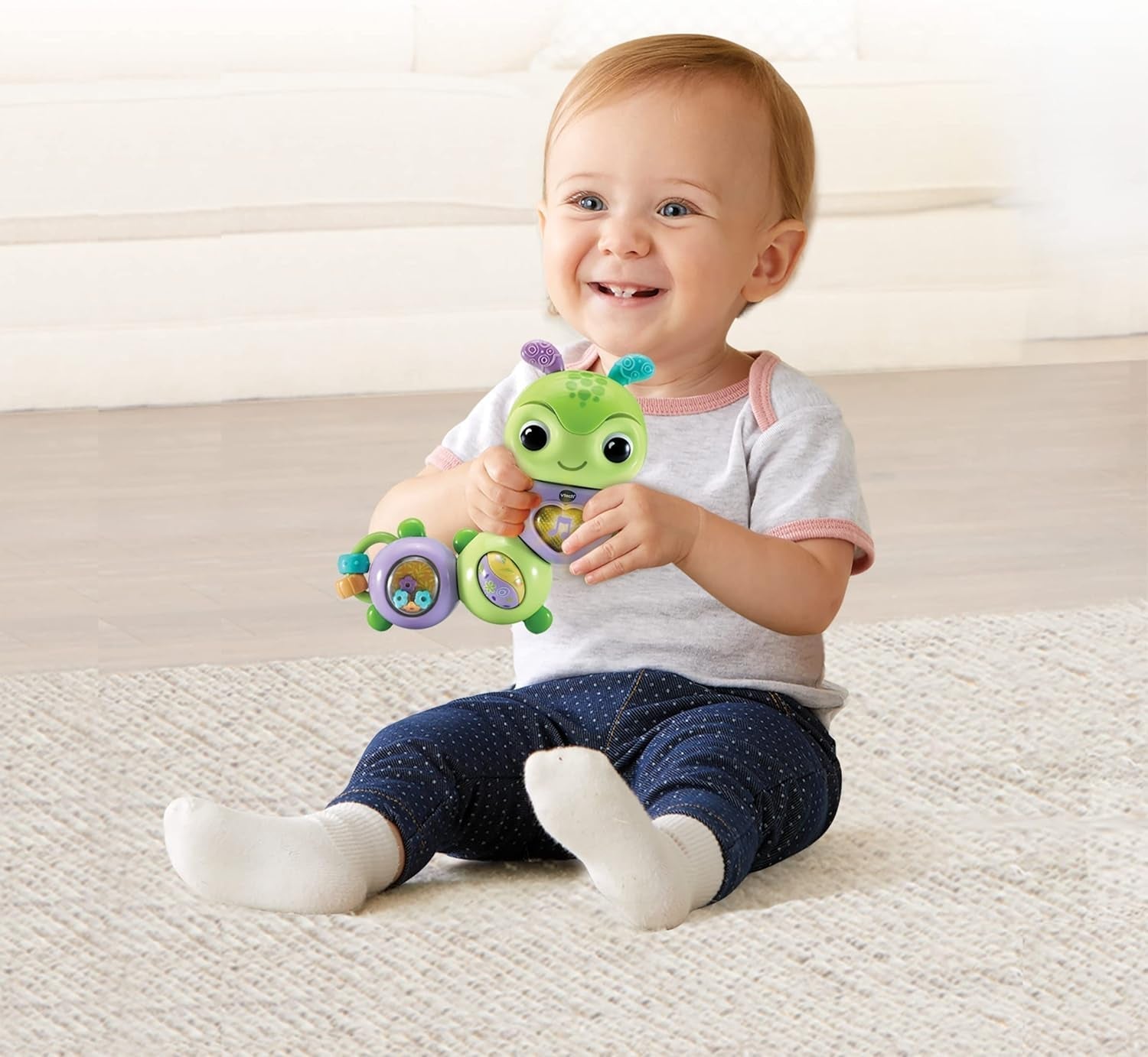 VTech Baby Spinning Fun Caterpillar - Praten en zingen Interactief speelgoed met bel en motoriek - Voor 6-24 maanden Babyspeelgoed Naty Shop