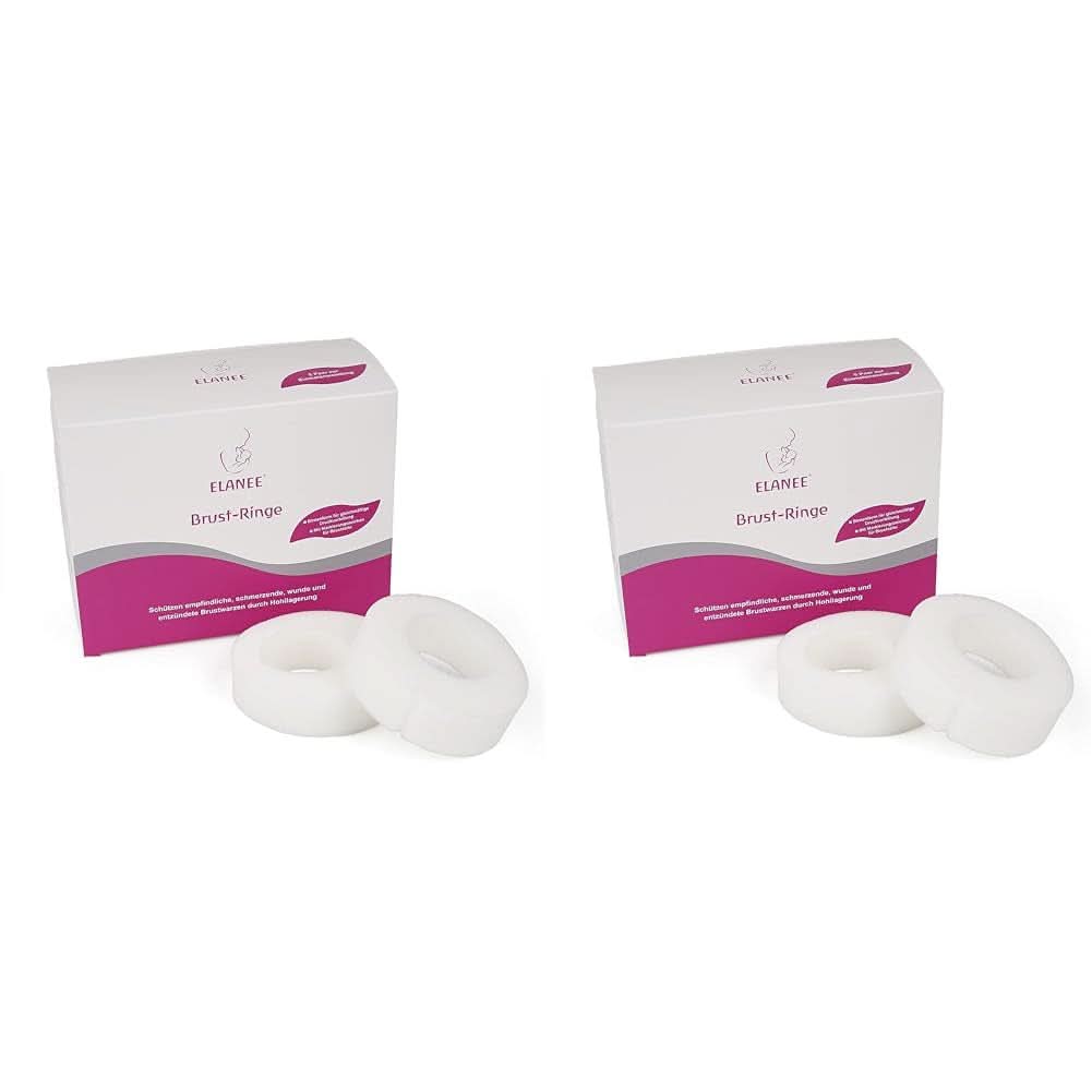 ELANEE Brust-Ringe, Schutz Der Brustwarze Bh-Kontakt Durch Hohllagerung, Ideal Bei Wunden, Entzündeten Brustwarzen Durch Stillen, 10 Stück (222-00) Accessoires Voeding en borstvoeding Bebe Naty Shop 10 Stück (2Er-pakket)