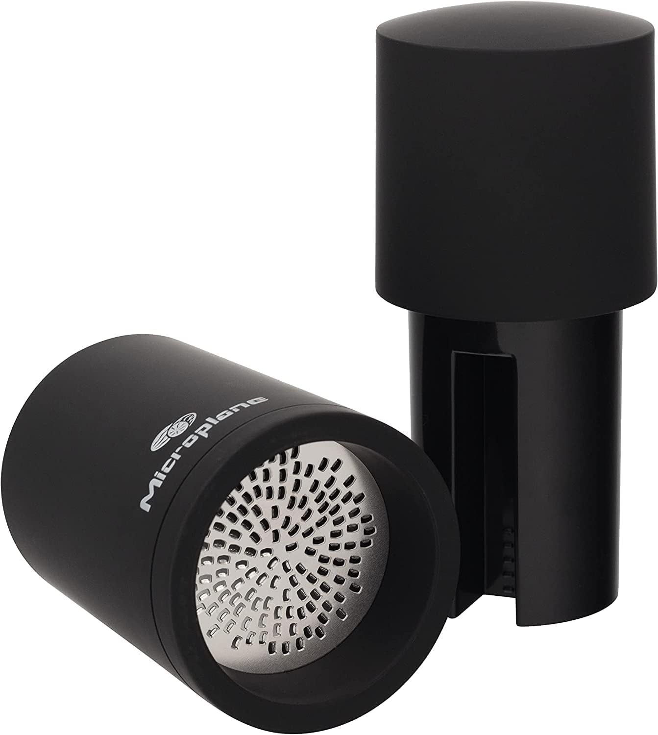 Microplane Kruidenmolen Zwart voor Nootmuskaat, Kaneel, Tonkabonen, Lange Peper en Andere Droge Kruiden Malen en Grinders Naty Shop