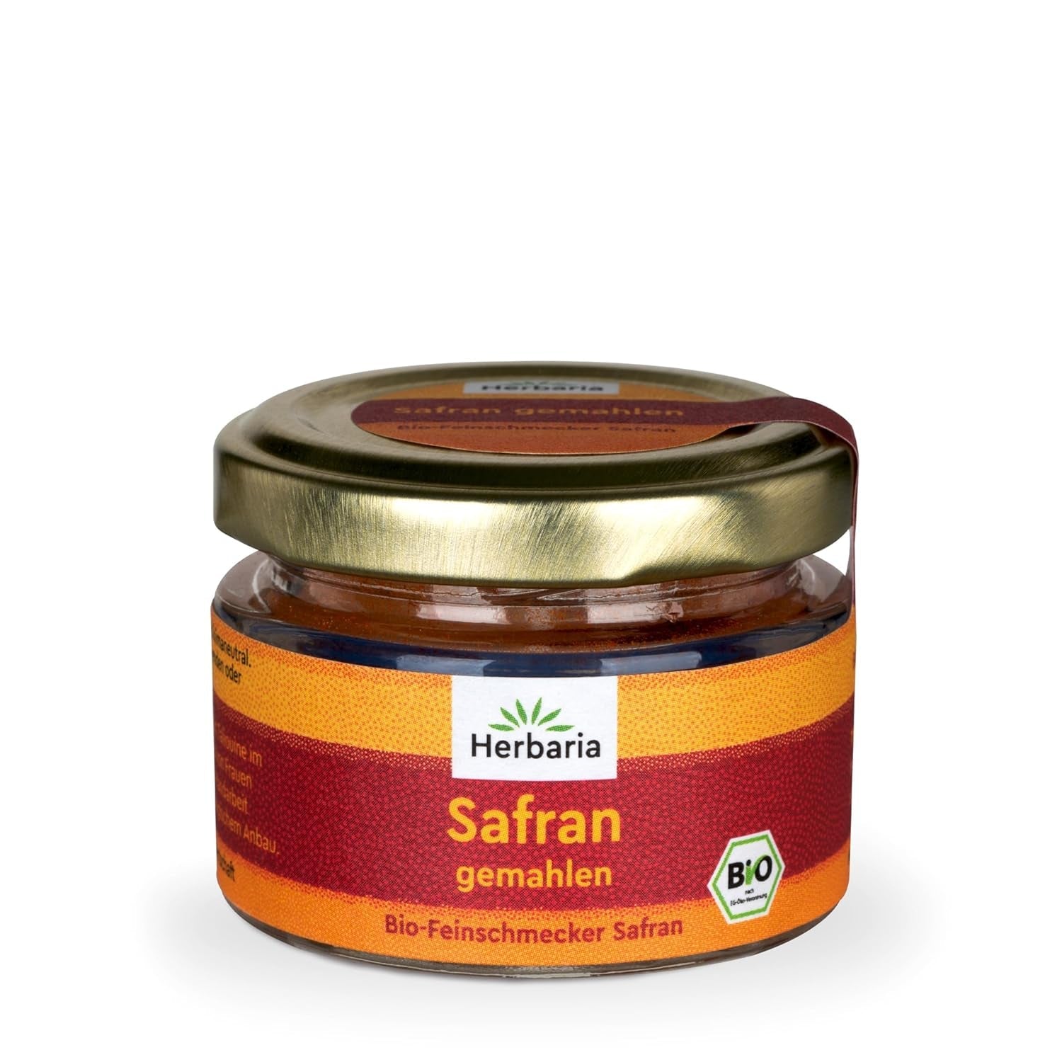 Herbaria Safran-Fäden bio 0,5g in Glas – Bio Saffron-Fäden aus dem bereicht Safran-Ort Taliouine in Marokko – Safranfäden in Premium Bio-Qualität – Saffron Premium - Safran première categorie