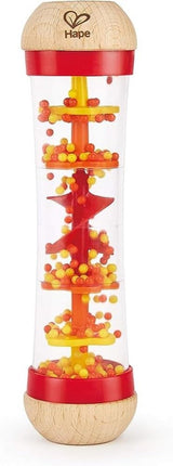 Hape regenmaker | mini muzikaal speelgoed met houten belletjes, blauw Baby Toys Naty Shop Rood
