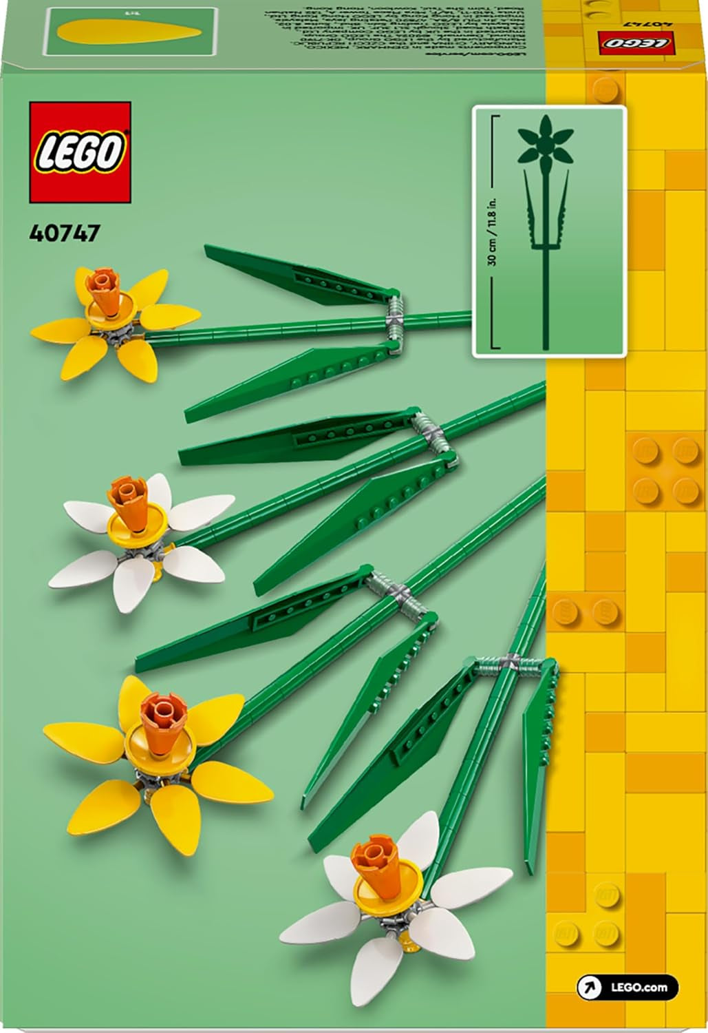 Narcissen LEGO Botanicals - Paascadeaus voor meisjes en jongens - Kunstbloemen voor kinderen - Bloemboeket als kamer- of kantoordecoratie - Cadeau voor vrouwen - 40747 Bouwsets Besuche den LEGO-Store