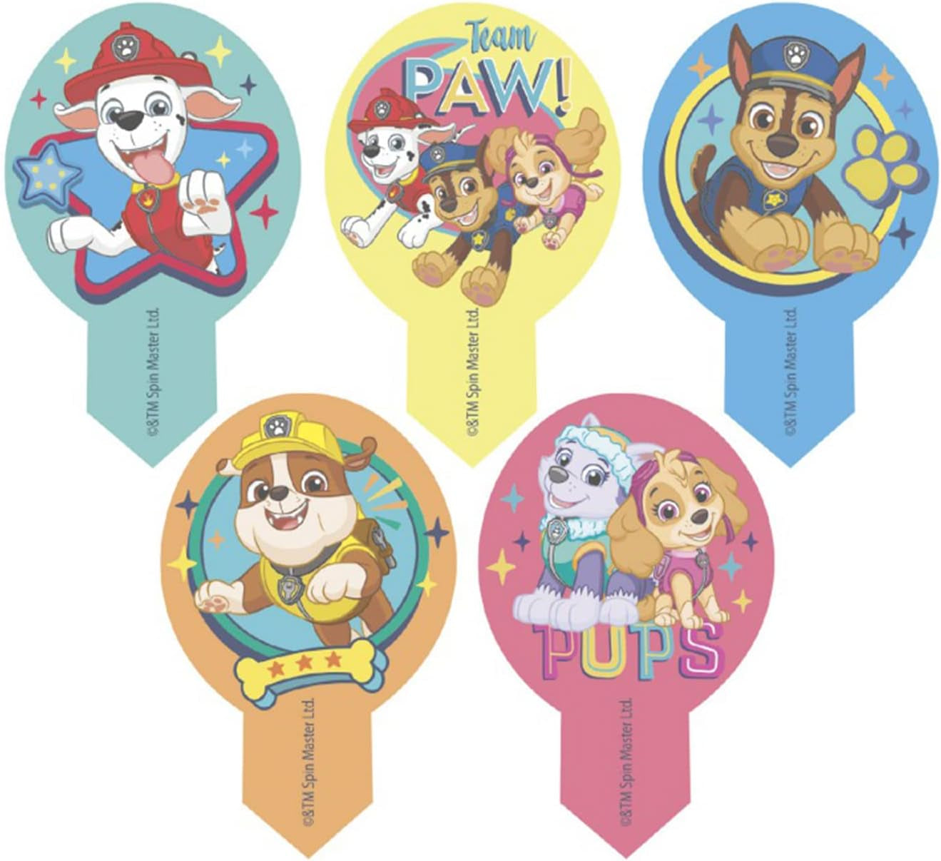 Dekora, Dekorapin Paw Patrol Eetbare Taartdecoraties, 20 Eetbare Papieren Wafeltjes - 6,5 X 4 Cm Naty Shop