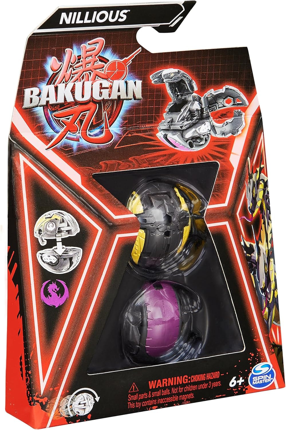 Bakugan 3.0 Core Ball 1-pack, aanpasbare actiefiguur met verzamelbare karakterkaart, verschillende varianten, voor kinderen vanaf 6 jaar Actiefiguren Naty Shop
