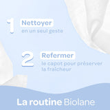BIOLANE - Babydoekjes met water - 225 doekjes - 3 x 75 stuks - Zachte en effectieve reiniging - Vanaf de geboorte - Franse kwaliteit