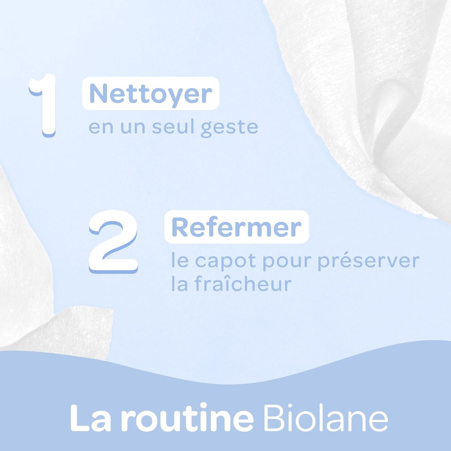 BIOLANE - Babydoekjes met water - 225 doekjes - 3 x 75 stuks - Zachte en effectieve reiniging - Vanaf de geboorte - Franse kwaliteit