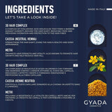 GYADA COSMETICS, hyalurvedisch versterkend ayurvedisch kompres, professionele behandeling voor fijn en zwak haar, antikroezen met methi, maca, neutrale henna, 200 ml Naty Shop haarmasker