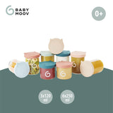 Babymoov ISY BOWLS babyvoedingcontainers van robuust, temperatuurbestendig glas - voor het bewaren/invriezen van babyvoeding, 6x 250ml + 3x 120ml Voedselbewaardozen Naty Shop